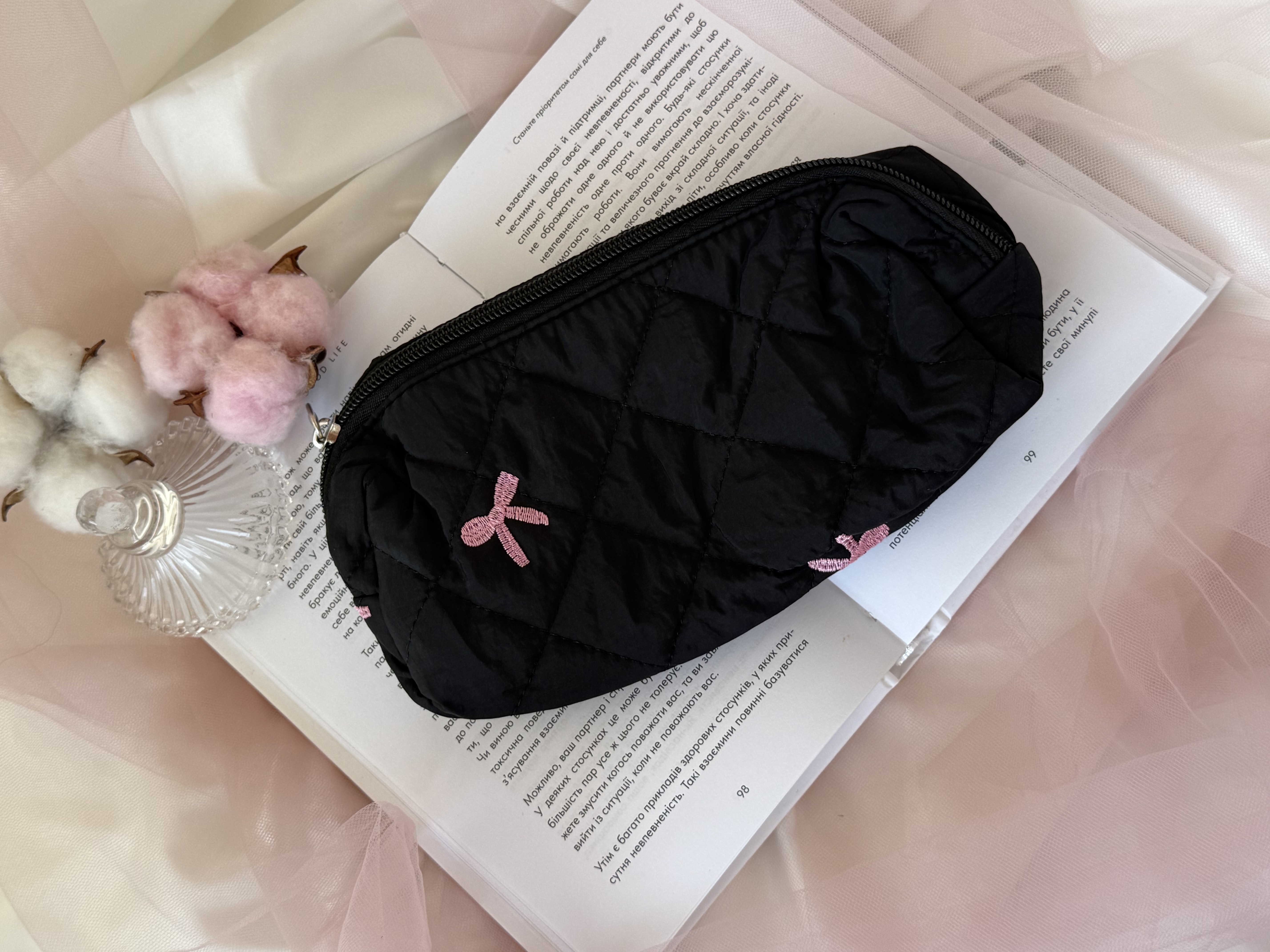 Купить XS — Косметичка с бантиками 💗🖤