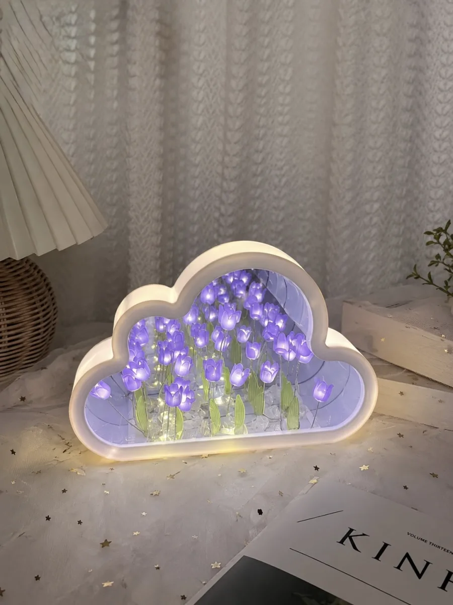 Купити Нічник у вигляді хмаринки«Тюльпани» 💜